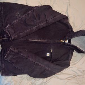 Carhartt Utility Jacket. Color is dark purple/burgundy. Size 2XL